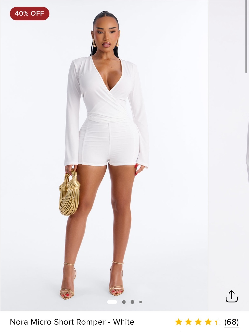 Fashion nova Nora Micro Short Romper